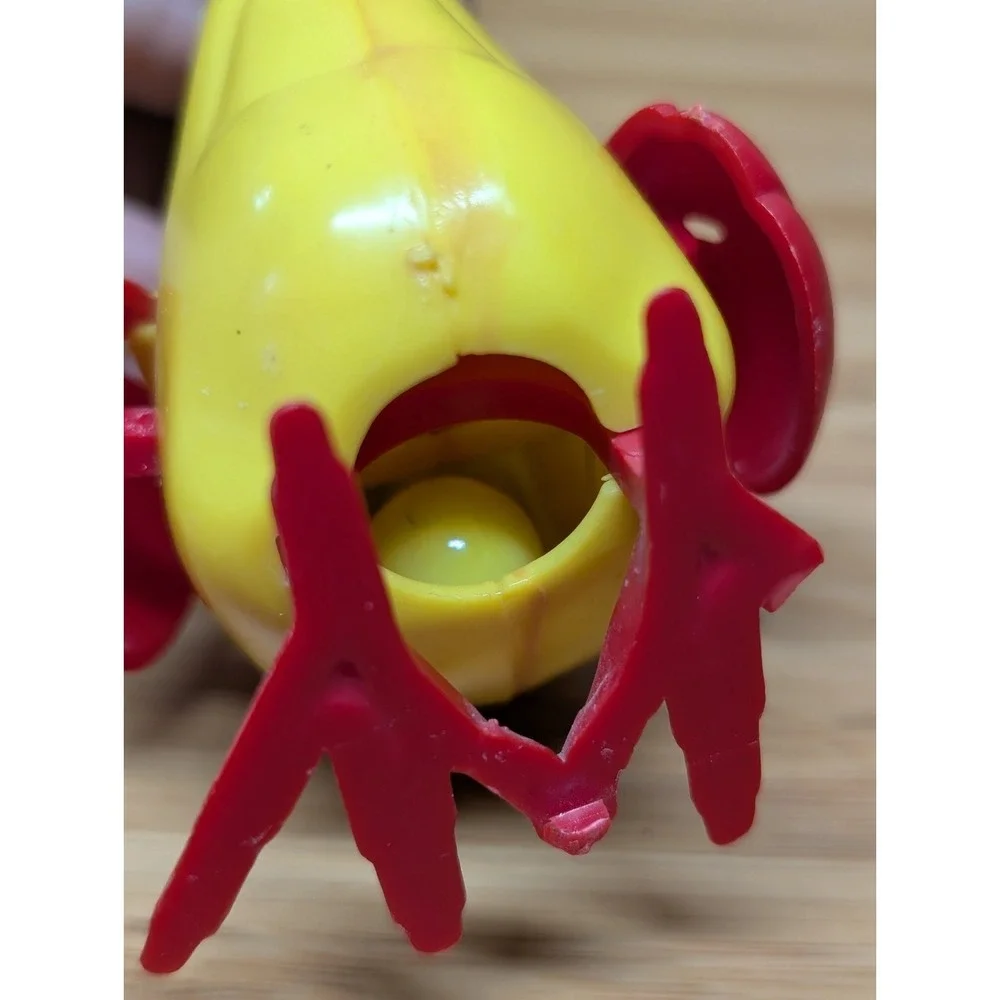 Vintage Marbe Egg Laying Yellow Chicken White Goose Toys - Playtime Productions